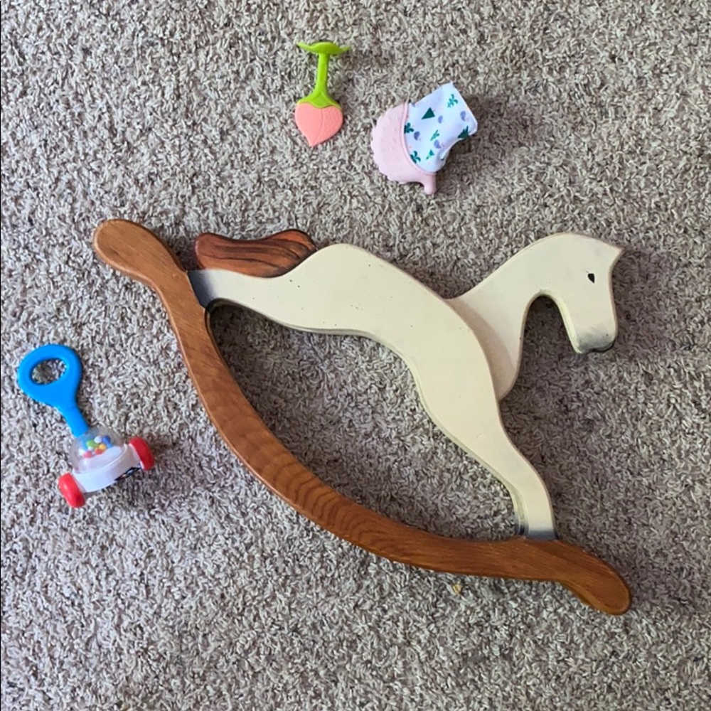 Large Handmade Etsy Wooden Baby Rocking Horse - Picture 2 of 3